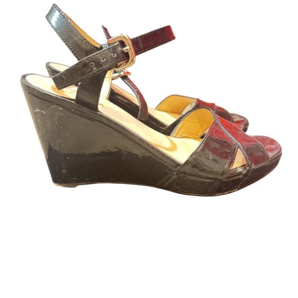 Prada Black Sandals with Ankle Straps and Block Heel. Size 8. In ok condition - Picture 2 of 7